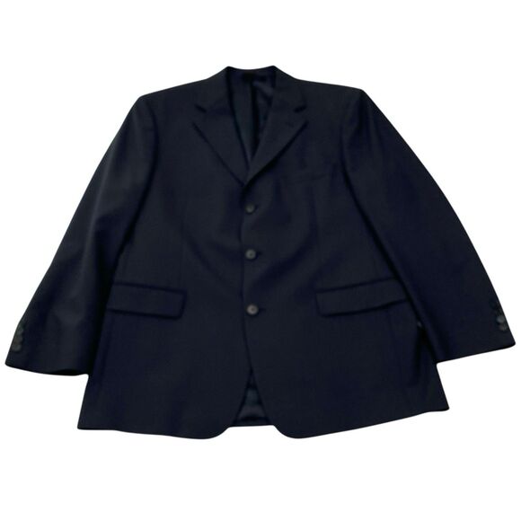 Brooks Brothers 346 Blazer Mens 42 R Black Suit Jacket Single Vent Wool Blend - Picture 3 of 14